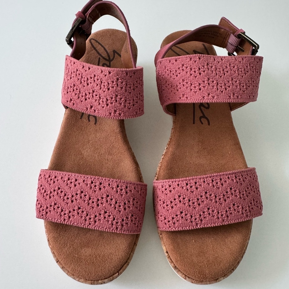 Zodiac Oceana Wedge Sandals with Leather and Fabric Woven Straps